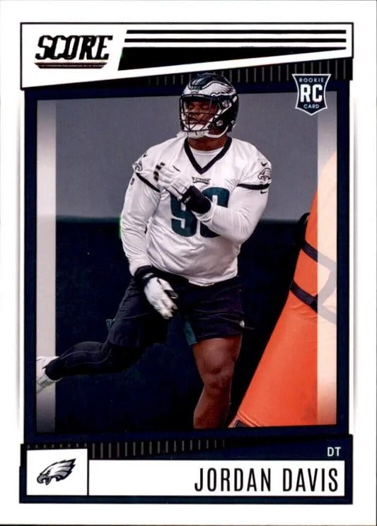 Jordan Davis rookie card from 2022 Panini Score Philadelphia Eagles NFL #357