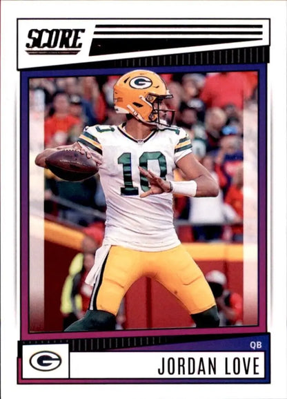 Jordan Love Green Bay Packers NFL Football Card 2022 Panini Score #98