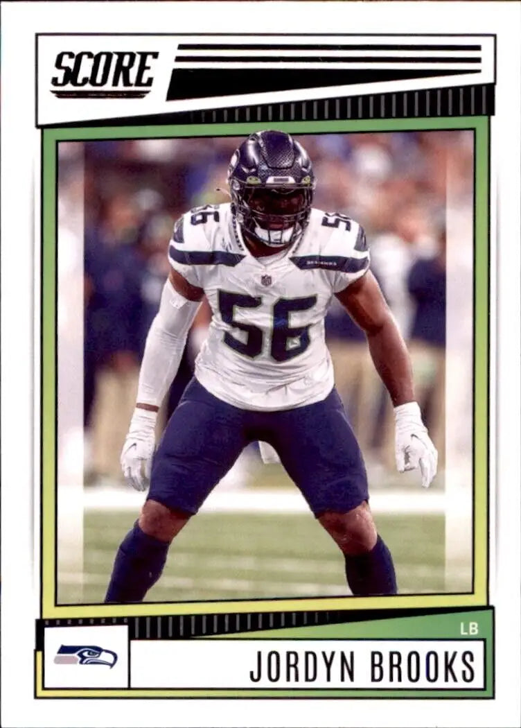 Jordyn Brooks Seattle Seahawks football card from 2022 Panini Score #178