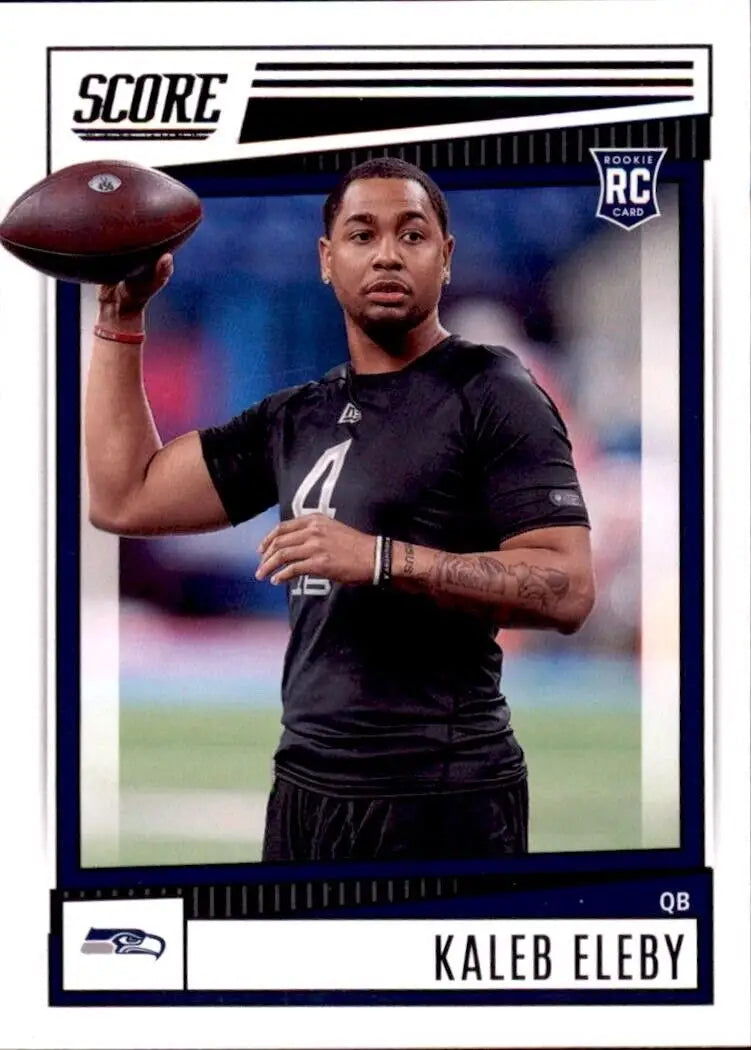 Kaleb Eley Football Card from 2022 Panini Score Seattle Seahawks NFL Rookie #313