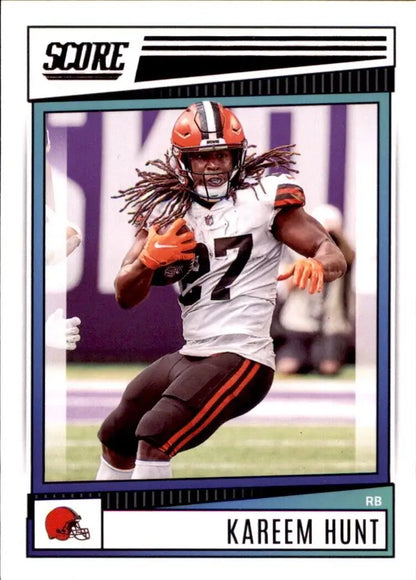 2022 Panini Score Kareem Hunt Cleveland Browns NFL football card #205 collectible