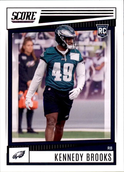 Kennedy Brooks rookie card from 2022 Panini Score Philadelphia Eagles NFL collection