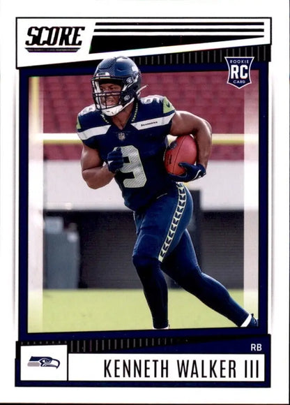 2022 Panini Score Kenneth Walker III Rookie Card Seattle Seahawks NFL #329