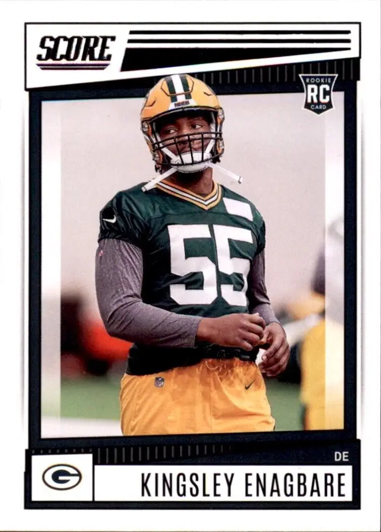 Kingsley Enagbare rookie card from 2022 Panini Score NFL Green Bay Packers #318