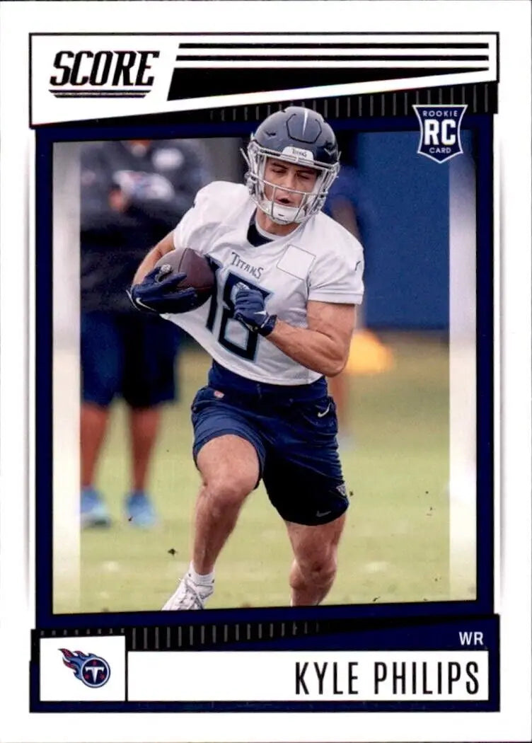 Kyle Philips rookie card from 2022 Panini Score Tennessee Titans NFL #393