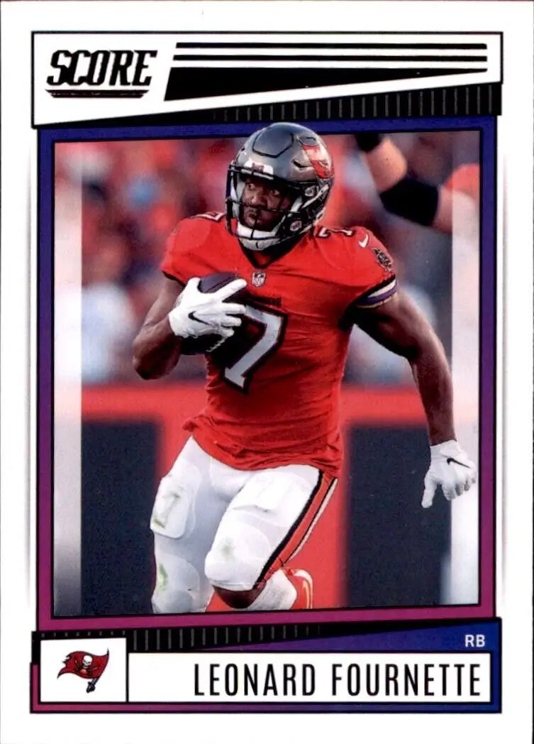 Score Leonard Fournette football card from the 2022 Panini Score Tampa Bay Buccaneers set