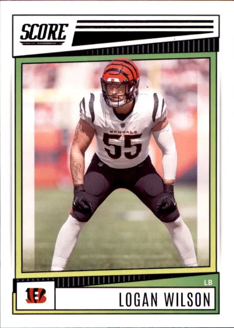 Logan Wilson football card from the 2022 Panini Score Cincinnati Bengals NFL collection