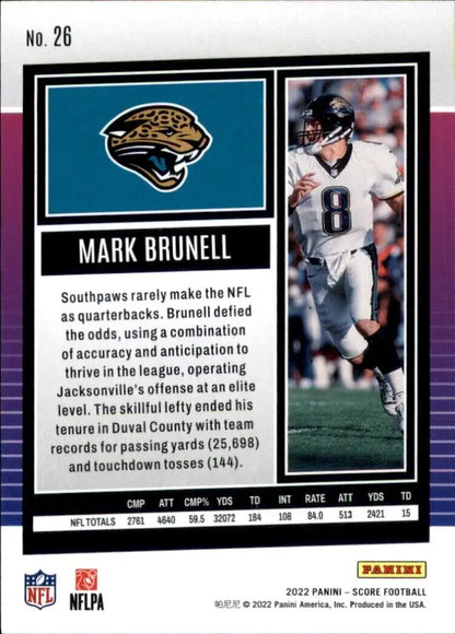 2022 Panini Score Mark Brunell Jacksonville Jaguars NFL Football Card #26