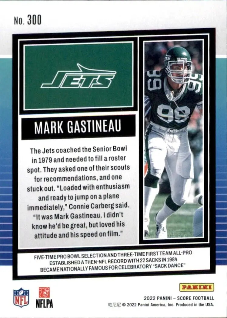 Panini Score Mark Gastineau New York Jets NFL Football Card #300 for collectors