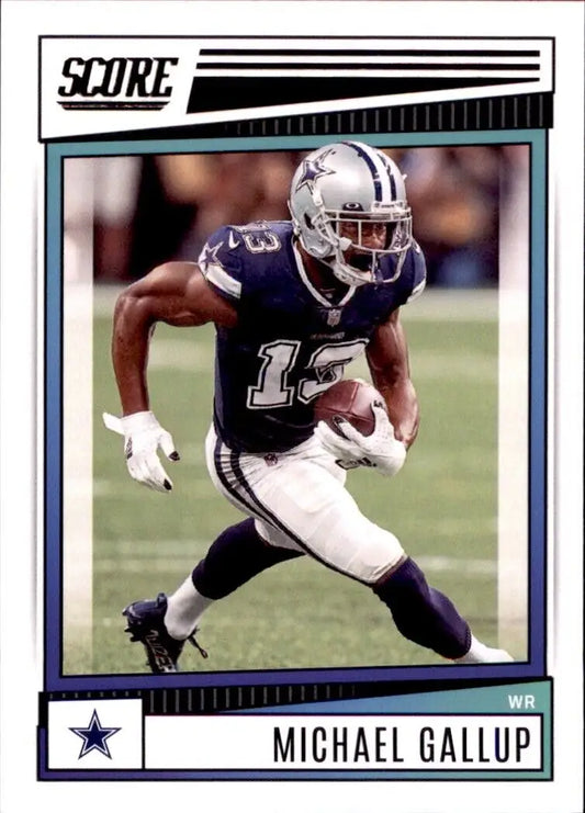 2022 Panini Score Michael Gallup Dallas Cowboys NFL football card #221