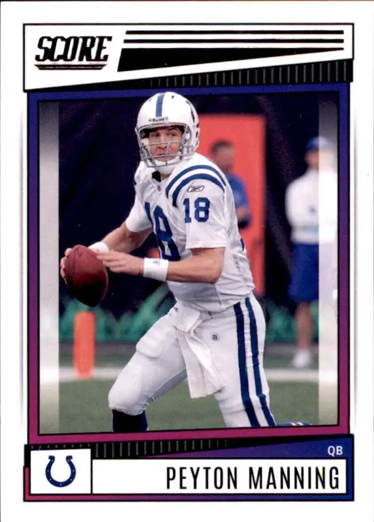 2022 Panini Score Peyton Manning Indianapolis Colts Football Card #16 for collectors