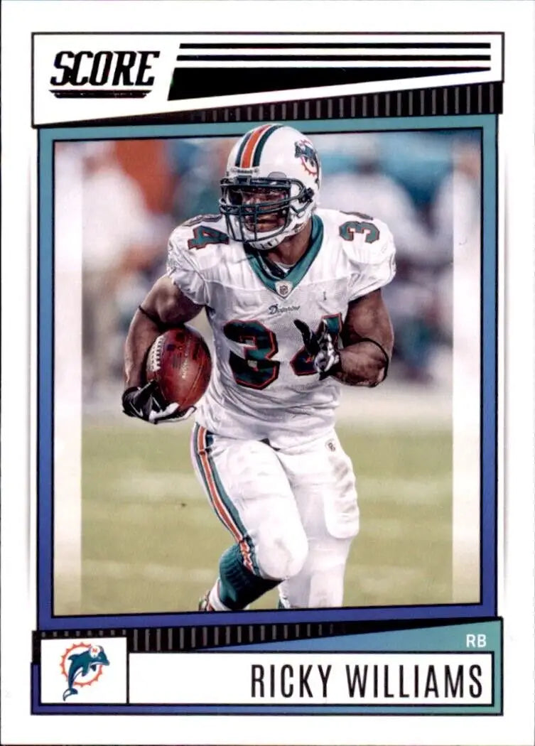 Ricky Williams football card from 2022 Panini Score Miami Dolphins NFL #280