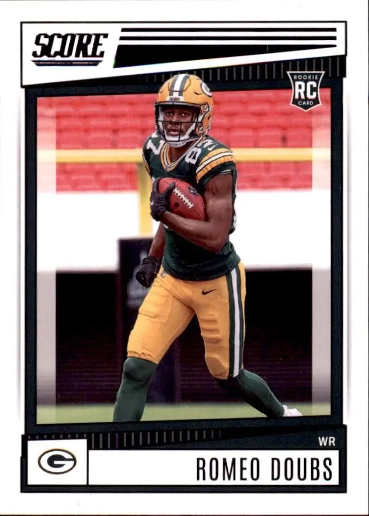 Romeo Doubs rookie card from 2022 Panini Score Green Bay Packers NFL #389