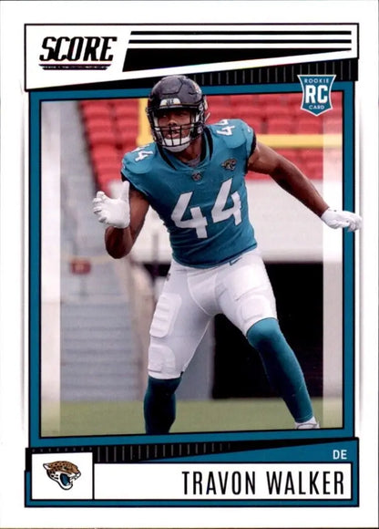 2022 Panini Score Travon Walker Rookie Jacksonville Jaguars NFL Football Card #340