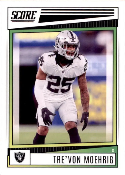 Tre’von Moehrig Football Card from 2022 Panini Score Las Vegas Raiders #130