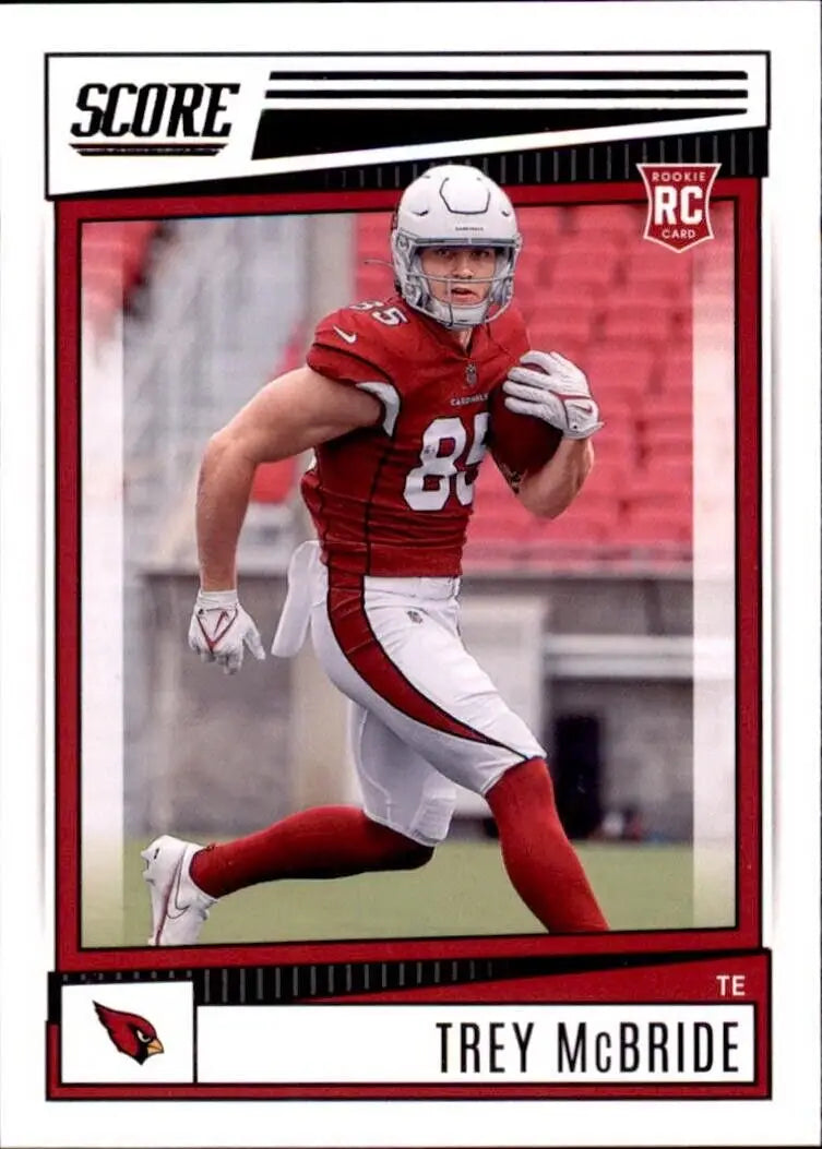 Trey McBride rookie card from 2022 Panini Score for Arizona Cardinals fans