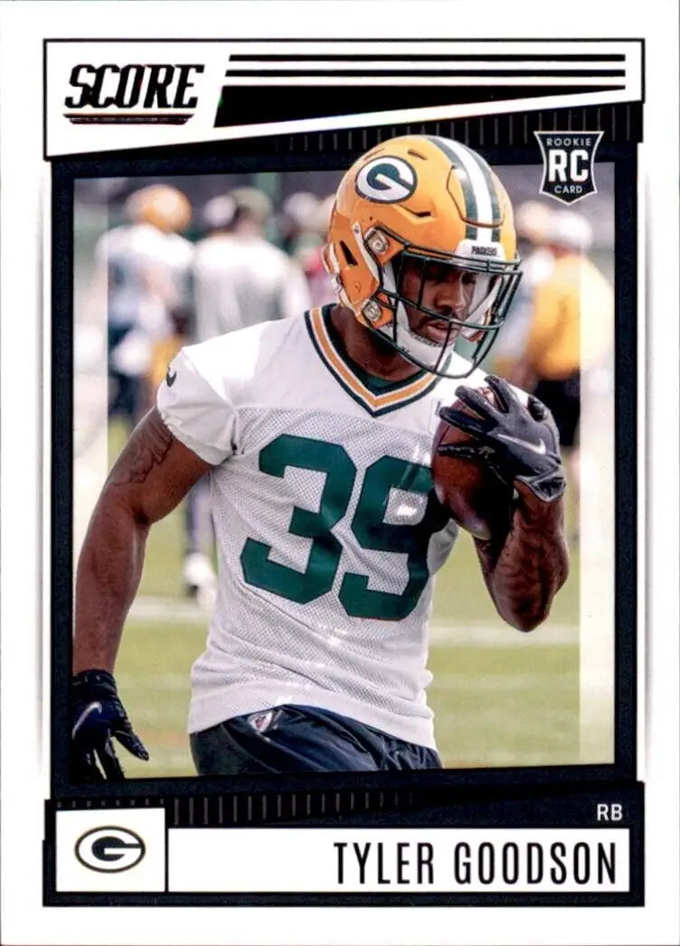 Tyler Goodson Rookie Card from 2022 Panini Score Green Bay Packers NFL Football