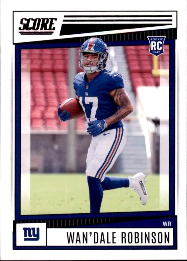 Wan’Dale Robinson rookie card from 2022 Panini Score New York Giants NFL collection