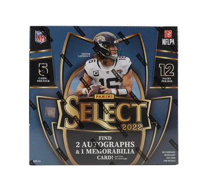 2022 Panini Select Football Hobby Box with Ravens player, featuring jumbo rookie cards