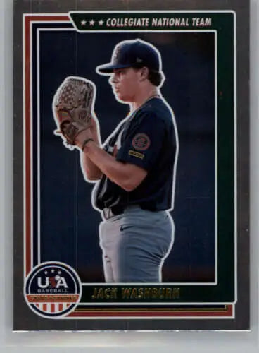 Baseball card of Jack Washburn from 2022 Panini Stars and Stripes Longevity Retail