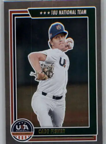 Baseball card of Cade Fisher from Panini Stars and Stripes Longevity Retail collection