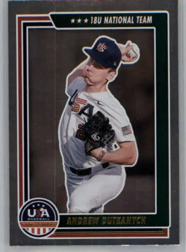 Baseball card of Andrew Dutkanych from 2022 Panini Stars and Stripes Longevity Retail