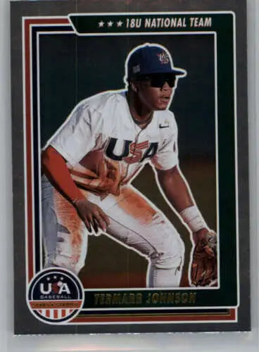 Baseball card from 2022 Panini Stars and Stripes Longevity Retail featuring Termarr Johnson