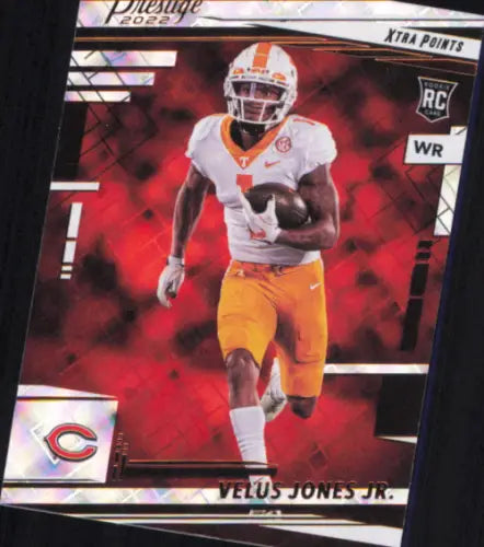 Velus Jones Jr. football card from 2022 Prestige Xtra Points NFL collection