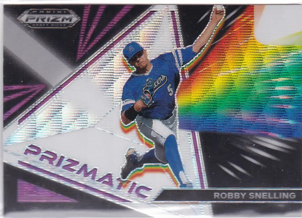 Baseball trading card of Robby Snelling, San Diego Padres, in Prizm Draft Picks design