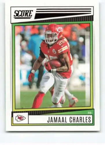 2022 Score Jamaal Charles football card NM-MT with original gloss by Simply Sandoval