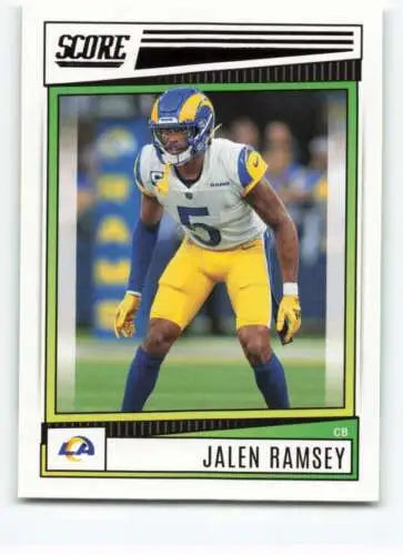 Jalen Ramsey football card 2022 Score #159 NM-MT LA Rams original gloss Simply Sandoval