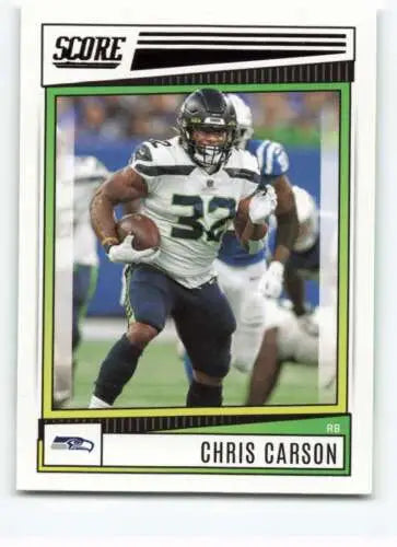 Chris Carson football card 2022 Score #175 NM-MT from Simply Sandoval with original gloss