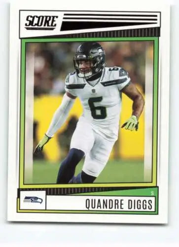 2022 Score #177 Quandré Diggs football card with original gloss featuring Seahawks ID:48666