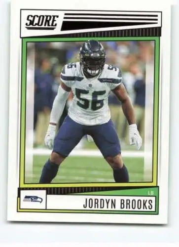 Jordyn Brooks football card 2022 Score #178 original gloss Seahawks Simply Sandoval