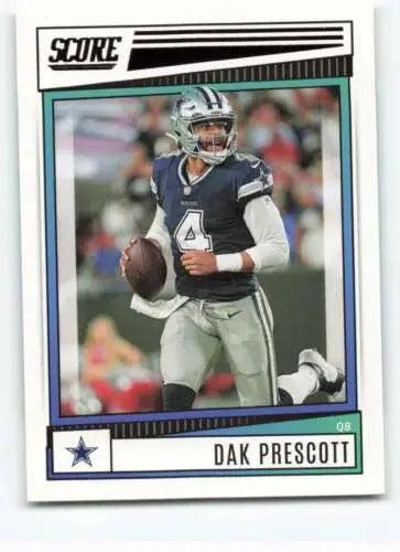 Dak Prescott football card 2022 Score #225 with original gloss by Simply Sandoval