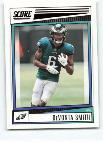 Devonta Smith football card 2022 Score #242 original gloss Simply Sandoval Eagles