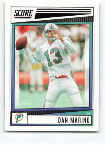 Dan Marino football card from 2022 Score #278 with original gloss, Simply Sandoval