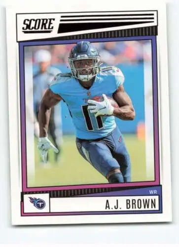 A.J. Brown 2022 Score #28 football card with original gloss from Simply Sandoval