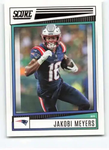 Jakobi Meyers football card 2022 Score #282 with original gloss, Simply Sandoval