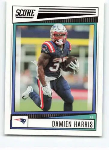 2022 Score #285 Damien Harris NM-MT football card with original gloss, Simply Sandoval