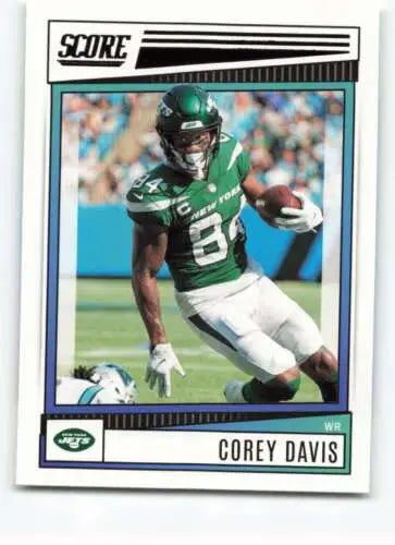 Corey Davis football card 2022 Score #292 NM-MT NY Jets original gloss Simply Sandoval