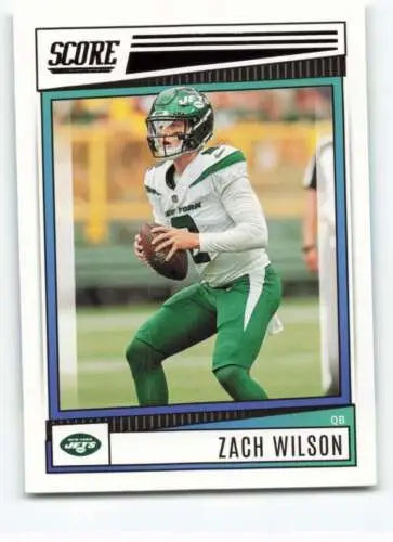 Zach Wilson football card 2022 Score #295 NM-MT original gloss NY Jets Simply Sandoval