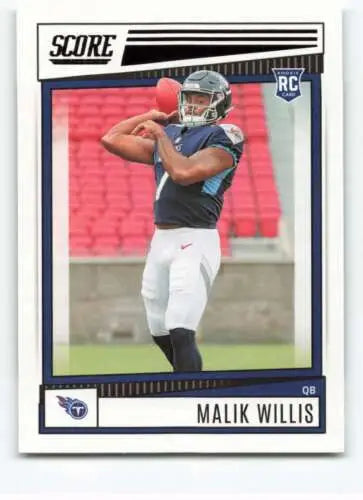 Malik Willis rookie football card 2022 Score #305 with original gloss separately by Simply Sandoval