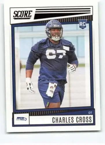 Charles Cross rookie football card from 2022 Score with original gloss finish