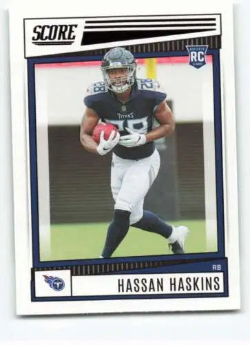 Hassan Haskins 2022 Score NM-MT RC Rookie Card with original gloss, Titans collectible