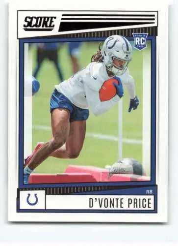 D’Vonte Price NM-MT rookie football card from 2022 Score featuring original gloss design