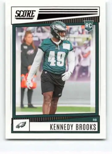 Kennedy Brooks rookie football card from 2022 Score with original gloss finish