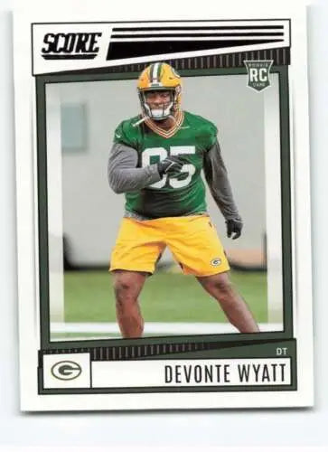 Devonte Wyatt rookie card 2022 Score #361 NM-MT original gloss Packers Simply Sandoval