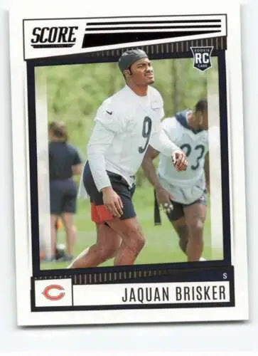 Jaquan Brisker rookie card with original gloss from 2022 Score #365 Bears simply Sandoval