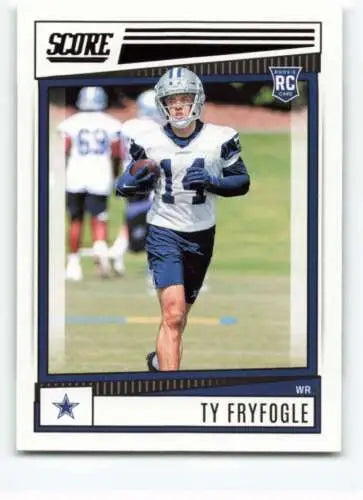 Ty Fryfogle 2022 Score NM-MT RC Rookie Football Card with original gloss finish